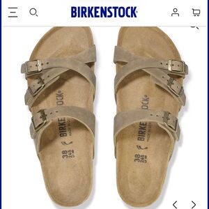 Birkenstock Triple Strap Sandals in Tobacco Brown